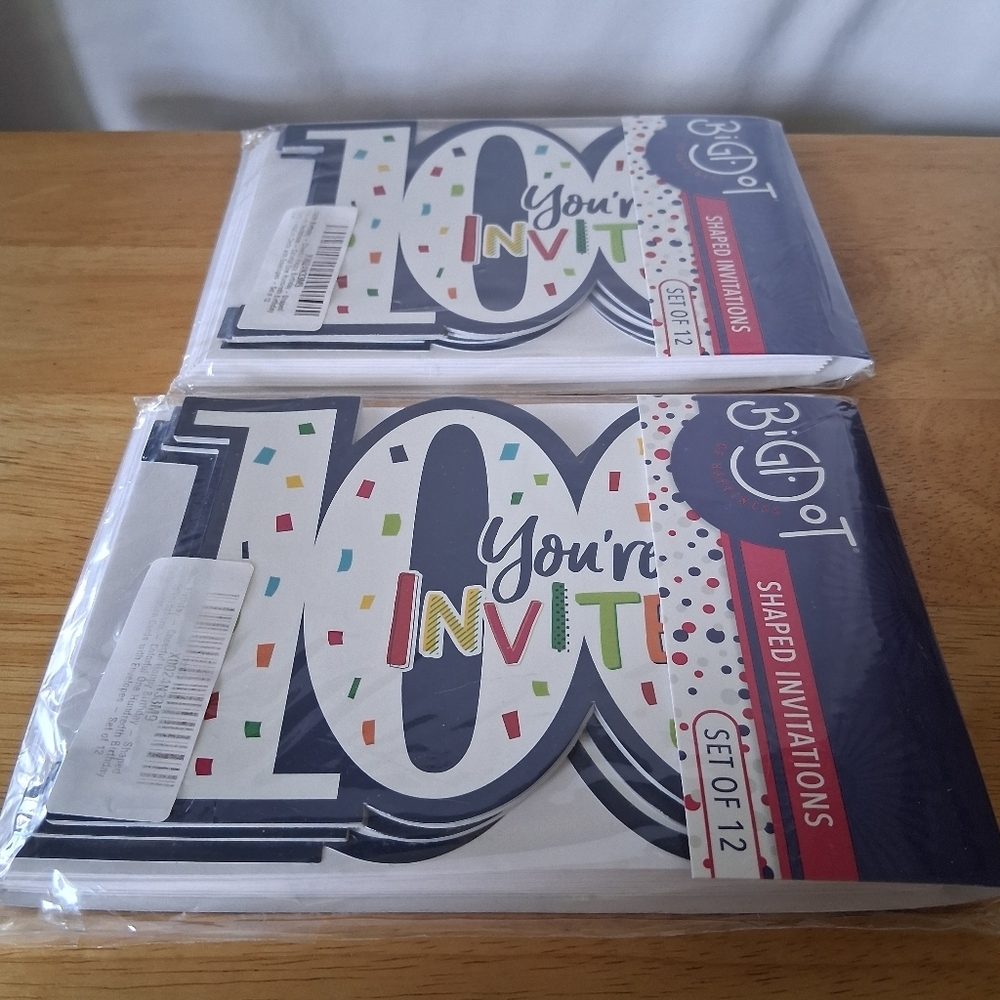 100th Birthday Invitations - Colorful Confetti Design